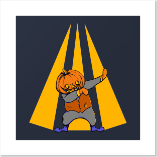 Dabbing Pumpkin Rocking Posters and Art